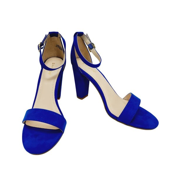 Bamboo Womens Blue High Heel Sandals Size 10 Open Toe Adjustable Strap - Picture 11 of 16